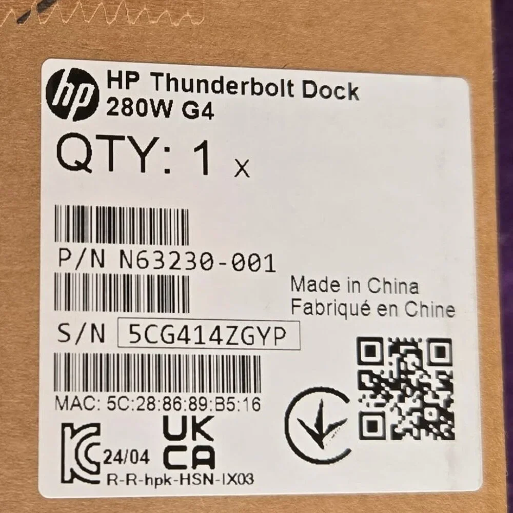 New~ HP Thunderbolt 4 Dock 120W G4 13-in-1 USB C Docking Station